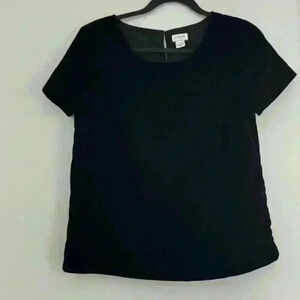 Jcrew velvet black tee